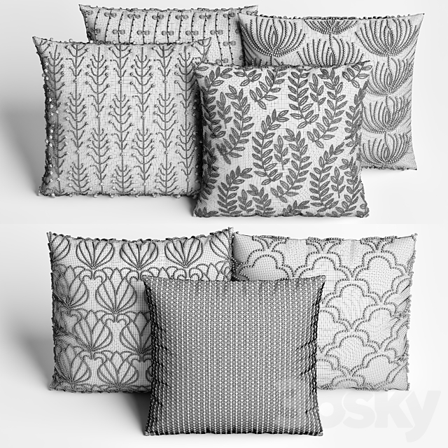 Decorative pillows 3DSMax File - thumbnail 3