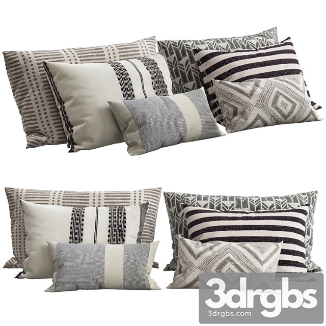 Decorative pillows 4 3dsmax Download - thumbnail 1