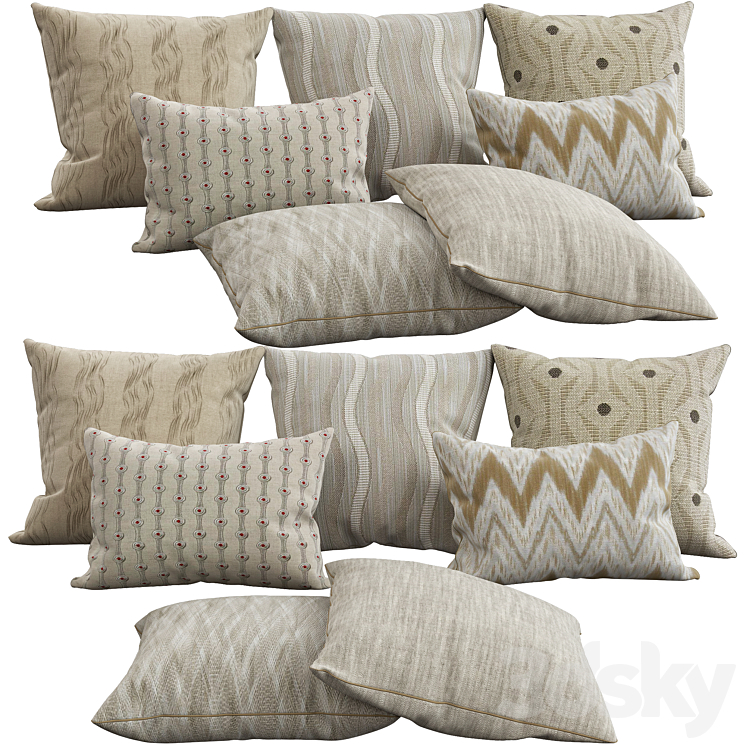 Decorative pillows 40 3DS Max - thumbnail 1