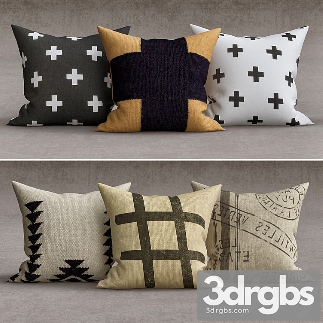 Decorative pillows 51 3dsmax Download - thumbnail 1