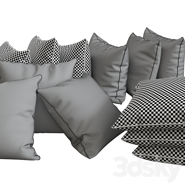 Decorative pillows 55 3ds Max - thumbnail 2