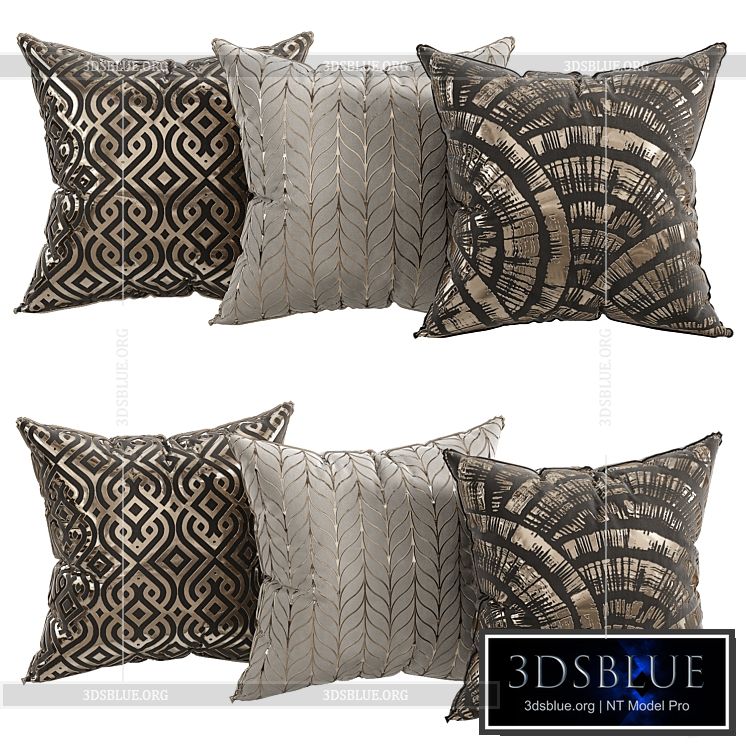 decorative pillows 6 3DS Max - thumbnail 3