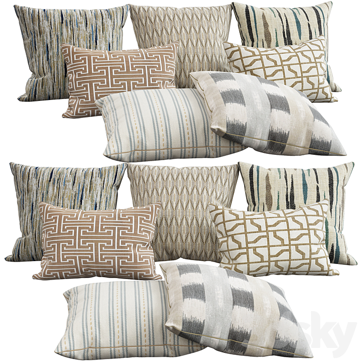 Decorative pillows 79 3DS Max Model - thumbnail 1