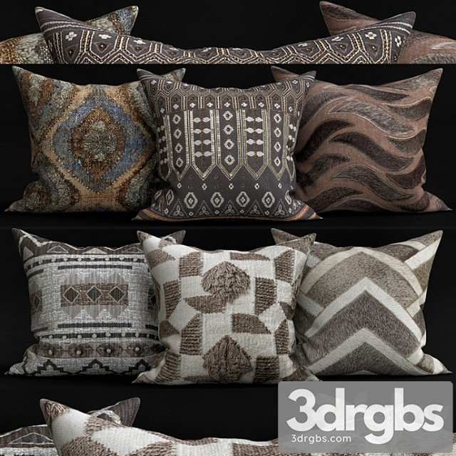 Decorative pillows 8 3dsmax Download - thumbnail 1