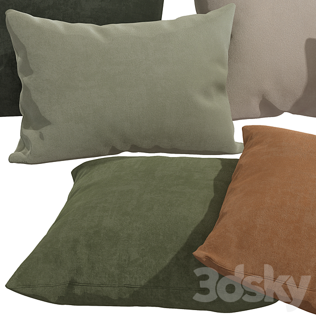 Decorative pillows 83 3DS Max Model - thumbnail 2