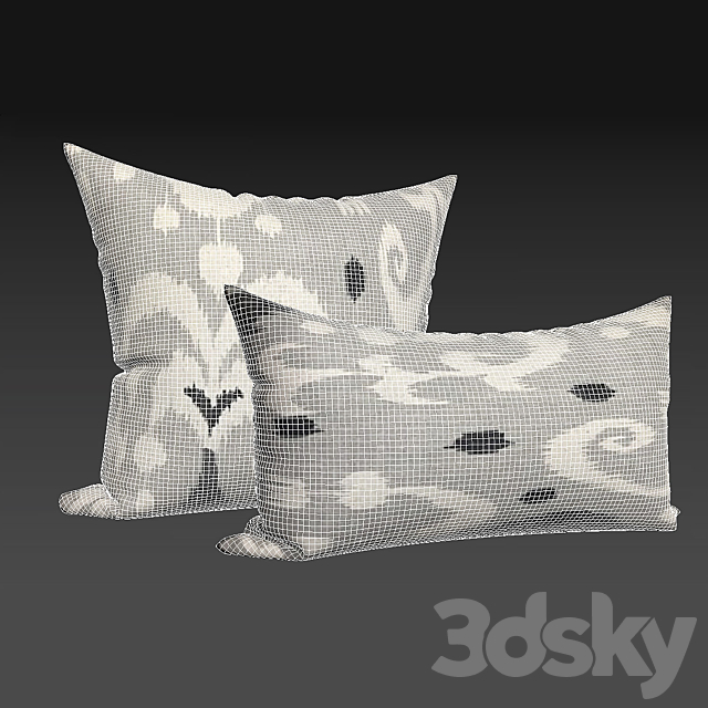 Decorative pillows Dot and bo_Indah Ikat. set 044 3ds Max - thumbnail 2