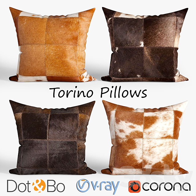 Decorative pillows Dot and bo_Torino set 046 3ds Max - thumbnail 1