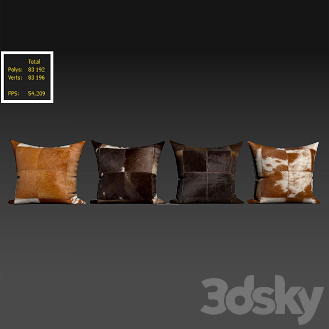 Decorative pillows Dot and bo_Torino set 046 3ds Max - thumbnail 3