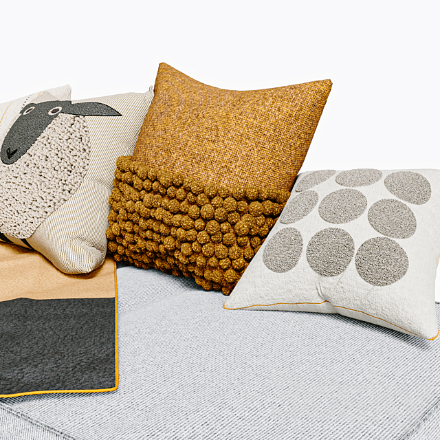 Decorative pillows for a children’s room 3ds Max - thumbnail 3