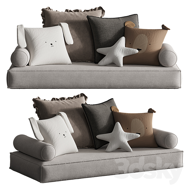 Decorative pillows for the nursery 3ds Max - thumbnail 1