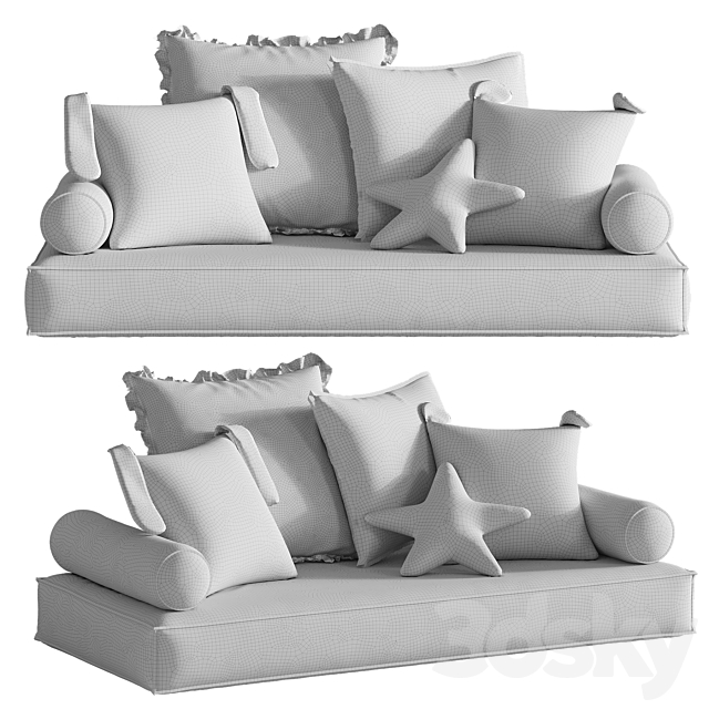 Decorative pillows for the nursery 3ds Max - thumbnail 3