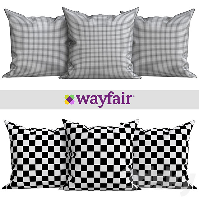 Decorative pillows from Wayfair shop 3ds Max - thumbnail 2