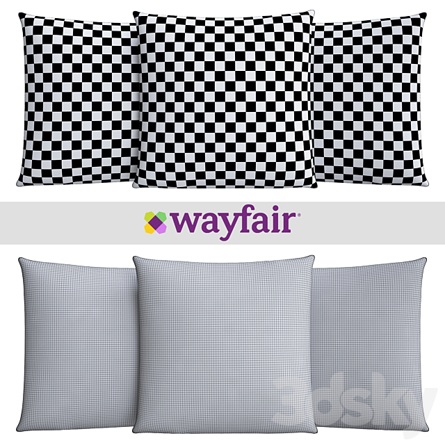 Decorative pillows from Wayfair shop 3DS Max Model - thumbnail 2