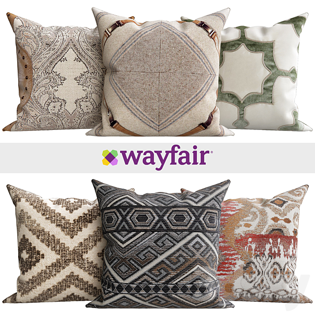 Decorative pillows from Wayfair shop 3DSMax File - thumbnail 1