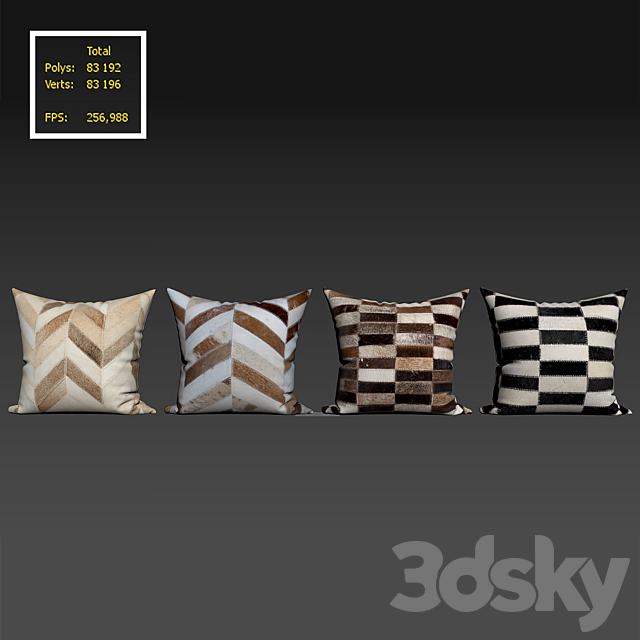 Decorative pillows Houzz_Torino set 051 3DSMax File - thumbnail 3