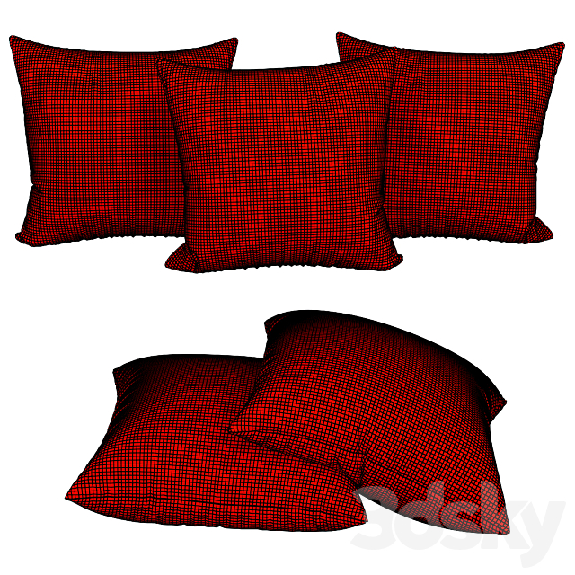 Decorative pillows | No. 058 3DS Max Model - thumbnail 2