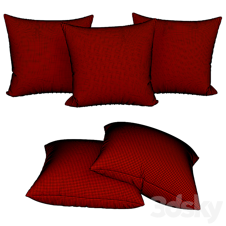 Decorative pillows | No. 068 3DS Max - thumbnail 2