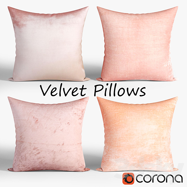 Decorative pillows set 008 3ds Max - thumbnail 1