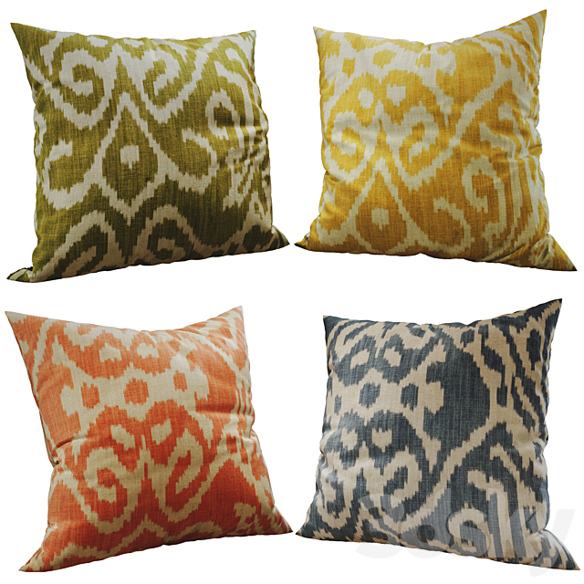 Decorative pillows set 237 3ds Max - thumbnail 1