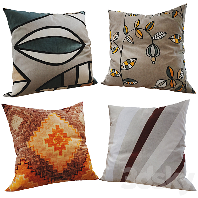 Decorative pillows set 249 3ds Max - thumbnail 1