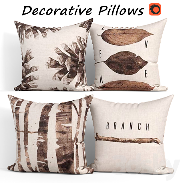 Decorative pillows set 307 GADEWAKE 3ds Max - thumbnail 1