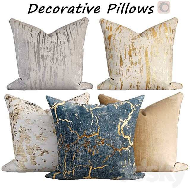 Decorative pillows set 529 3ds Max - thumbnail 1