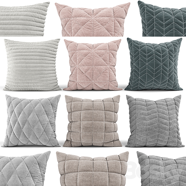 Decorative Pillows v002 3DS Max Model - thumbnail 2