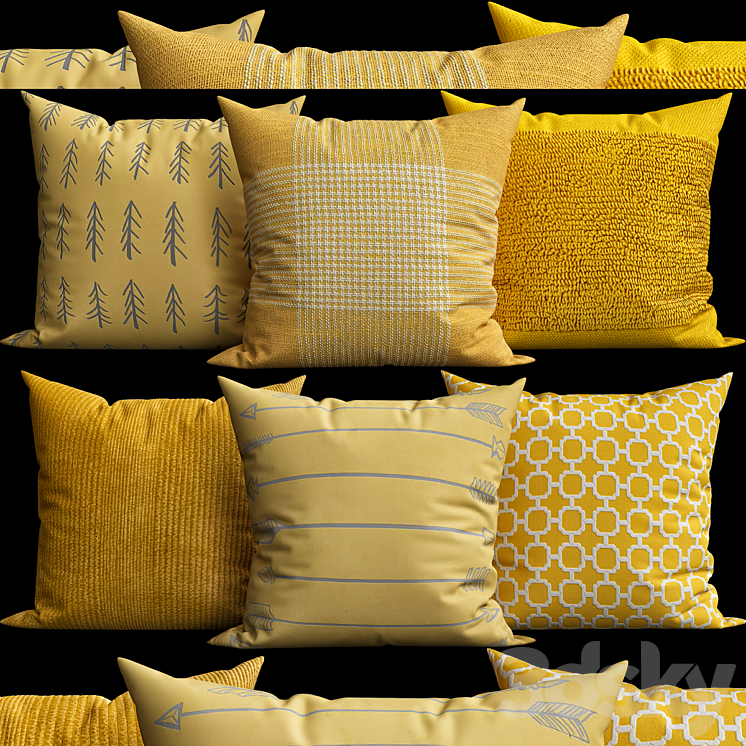 Decorative Pillows v003 3DS Max - thumbnail 1