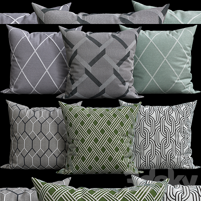 Decorative Pillows v010 3DSMax File - thumbnail 1