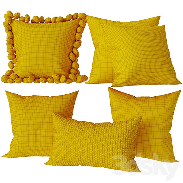 Decorative Set Pillow 11 3DSMax File - thumbnail 3