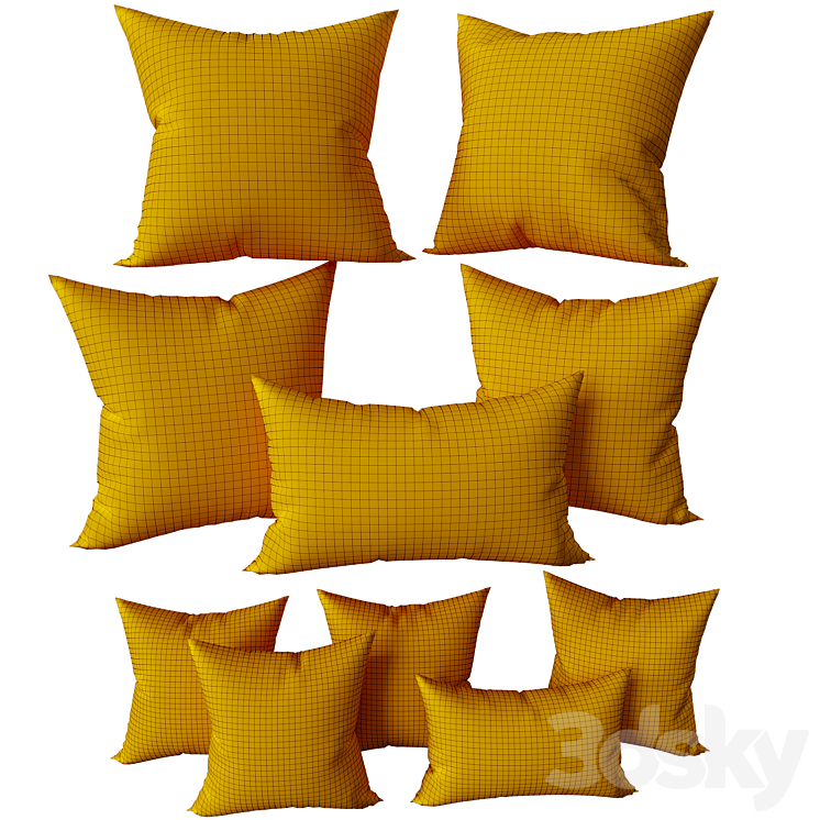 Decorative Set Pillow 12 3DS Max Model - thumbnail 2