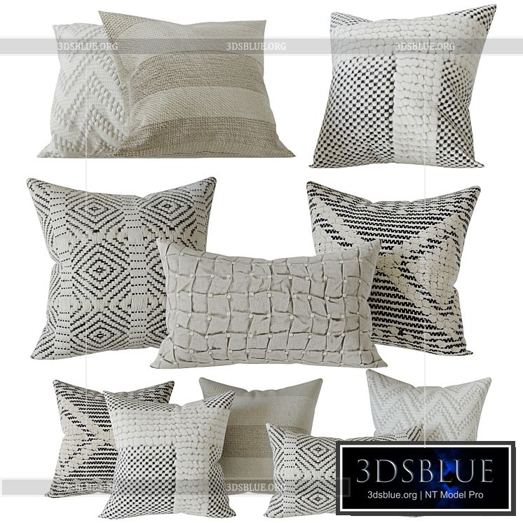 Decorative Set Pillow 12 3DS Max - thumbnail 3