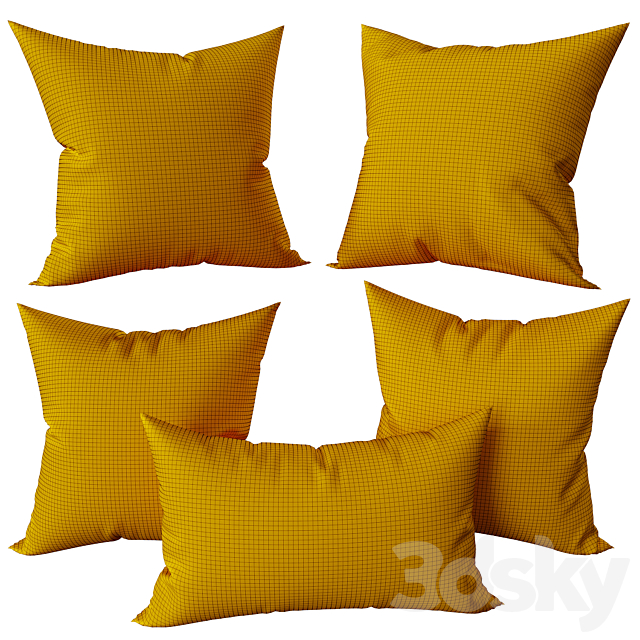 Decorative Set Pillow 16 3DS Max Model - thumbnail 2