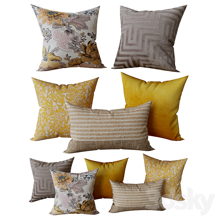 Decorative Set Pillow 18 3DS Max - thumbnail 1