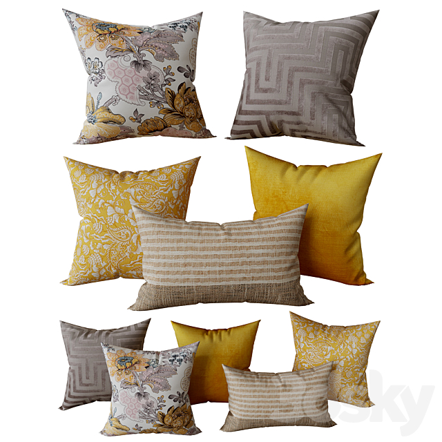 Decorative Set Pillow 18 3DSMax File - thumbnail 1