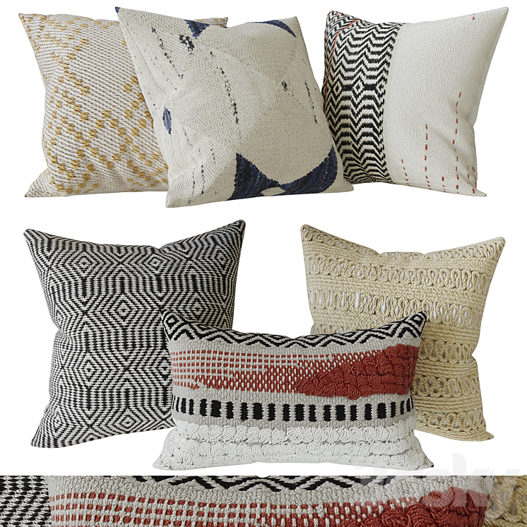 Decorative set pillow 2 3DS Max Model - thumbnail 1