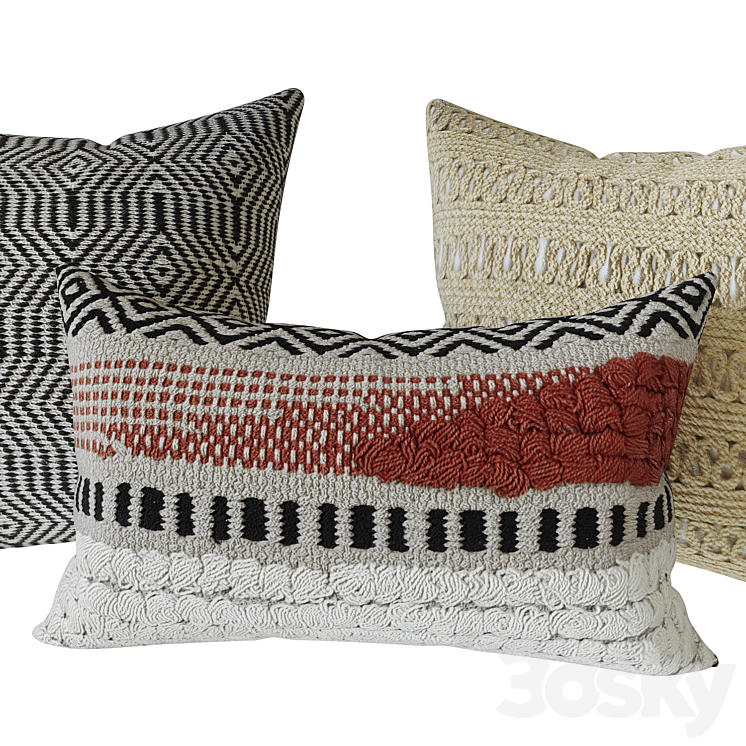 Decorative set pillow 2 3DS Max Model - thumbnail 2