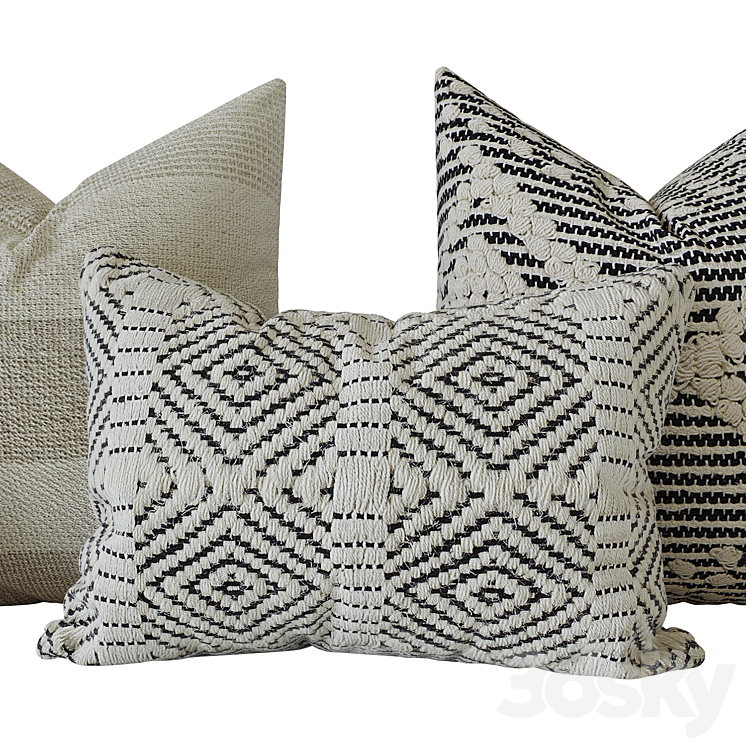 Decorative set pillow 3DS Max - thumbnail 2