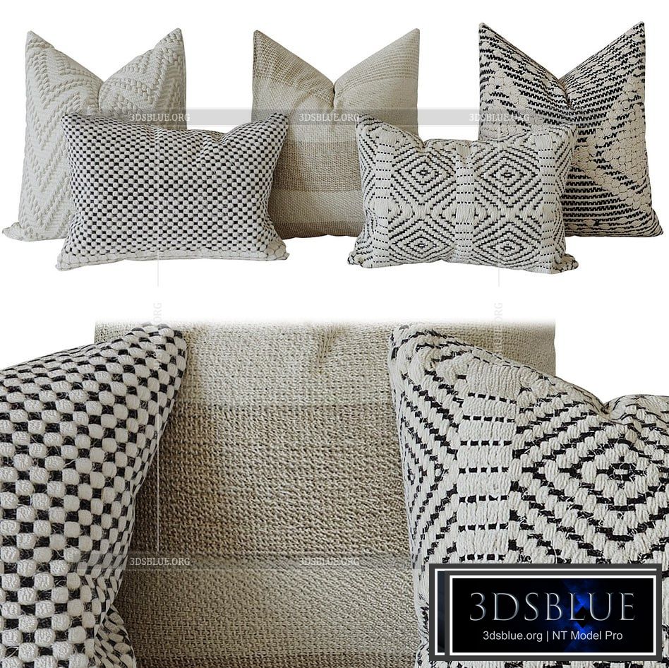 Decorative set pillow 3DS Max - thumbnail 3