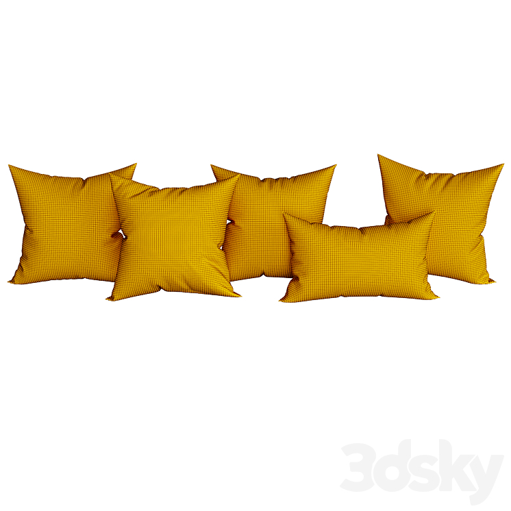 Decorative Set Pillow 4 3DS Max Model - thumbnail 2