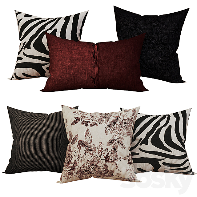 Decorative set pillow 53 3DS Max Model - thumbnail 2