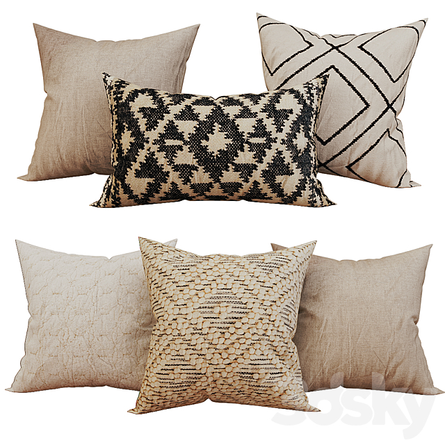 Decorative set pillow 55 3DS Max Model - thumbnail 2