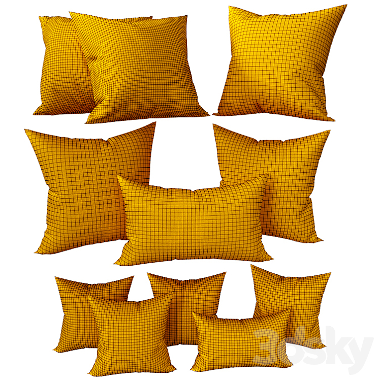 Decorative Set Pillow 7 3DS Max Model - thumbnail 2