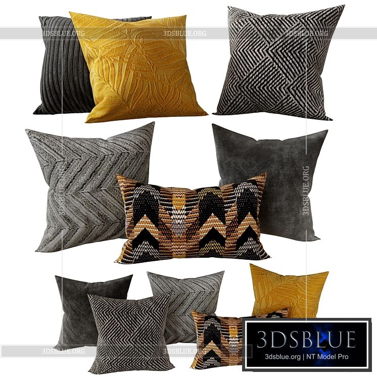 Decorative Set Pillow 7 3DS Max - thumbnail 3