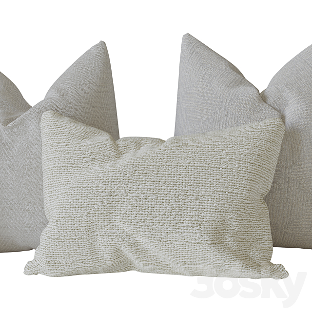 Decorative set pillows 10 3ds Max - thumbnail 2