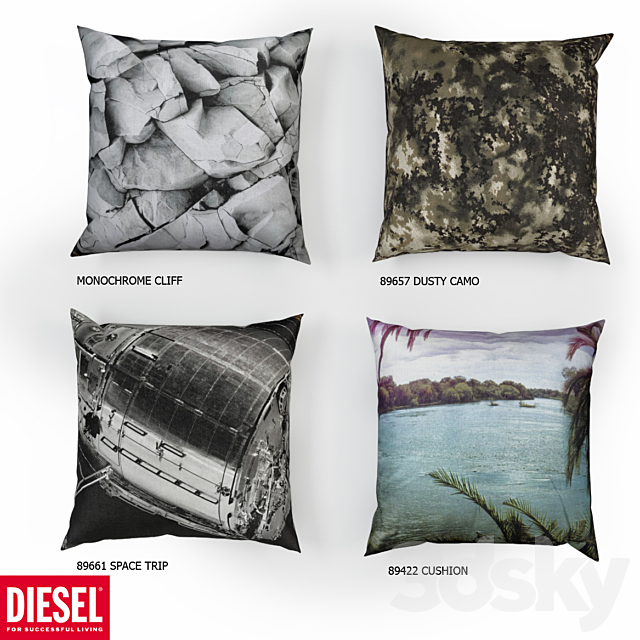 Diesel pillows 3DSMax File - thumbnail 1