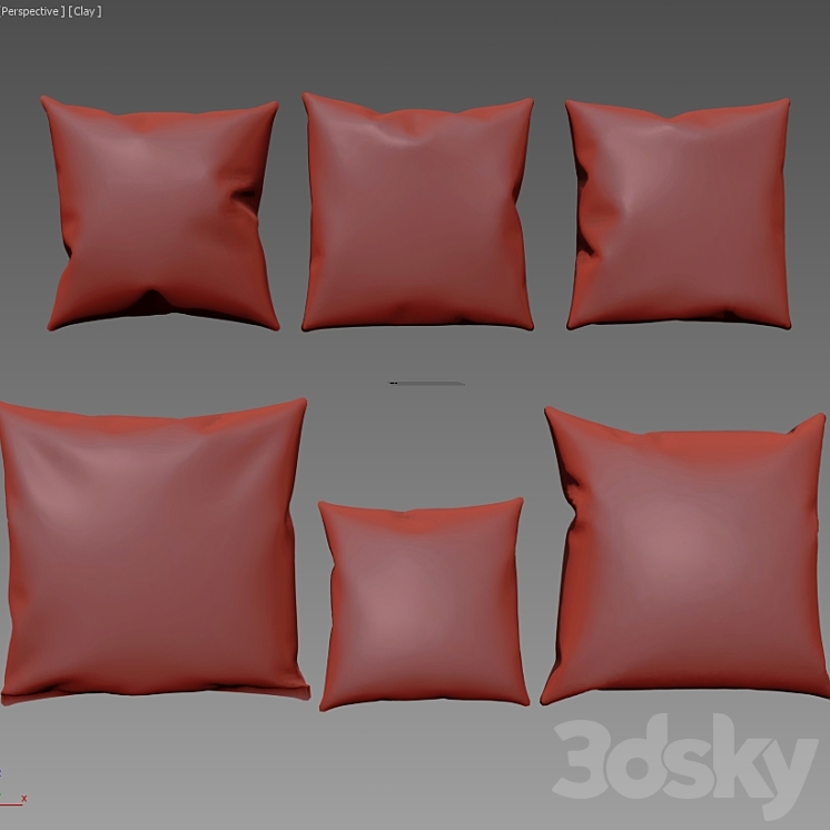 Eichholtz_3 pillows 3DS Max - thumbnail 2