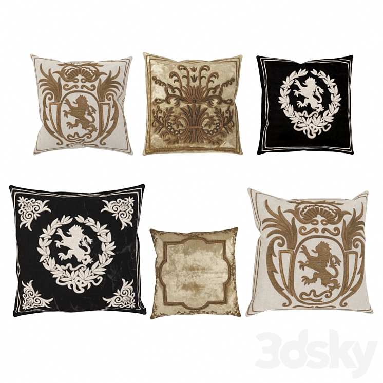 Eichholtz_3 pillows 3DS Max - thumbnail 1