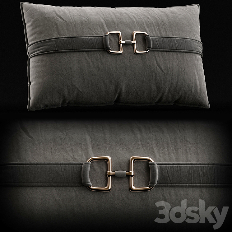 Equestrian pillow 3DS Max - thumbnail 1