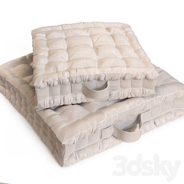 Floor pillow SCENARIO 3DS Max Model - thumbnail 2